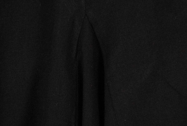 Plus Size Black Handkerchief Hem Cotton Solid Patchwork Skirt