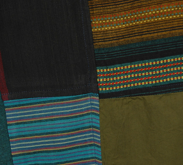 Happy Hippie Mixed Patchwork Cotton Yoga Waist Pants