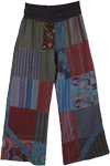 Yoga Pants Cotton Patchwork Flexible Length and Waist [6509]