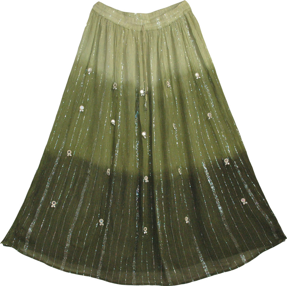 Green Summer Long Skirt