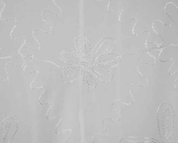 Pearl White Handkerchief Hem Skirt with Embroidery