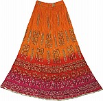 Tie Dye Crinkle Long Skirt