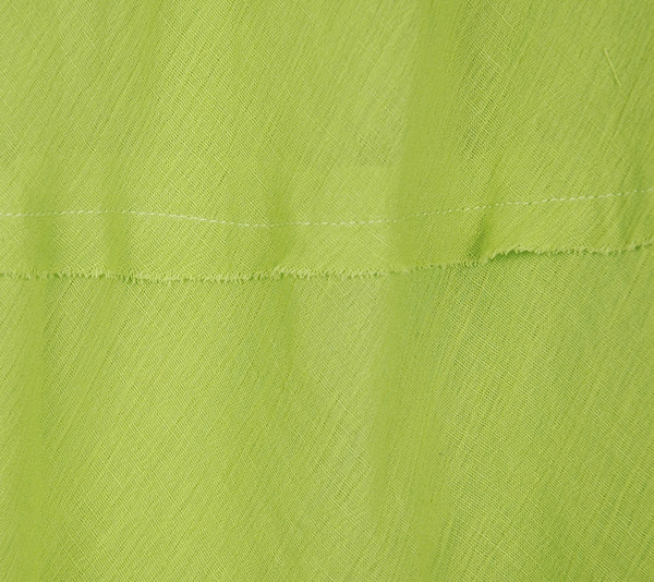 Lime Green Summer Cotton Flared Skirt with Tiers