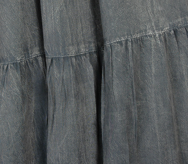 Ash Grey Stonewashed Boho Wide Leg Large Pants