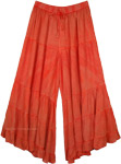 Fiery Stonewashed Boho Wide Leg Large Pants
