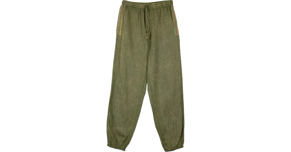 green jogger jeans