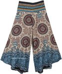 Magical Matisse Mandala Split Wide Leg Pants With Woven Waist Band [6746]