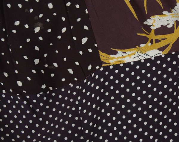Black Long Skirt Floral Printed Mixed Patchwork Skirt