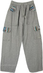 Everyday Grey Woven Cotton Pants with Pockets