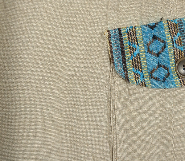 Everyday Beige Woven Cotton Pants with Pockets