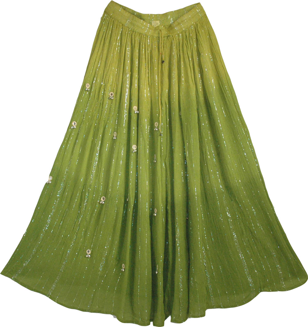 Summer Long Skirt with Mirrors