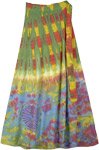 Natural Color Skirt with Wrap Around Waist and Tie Dye [6962]