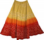 Cotton Summer Skirt with Sequin