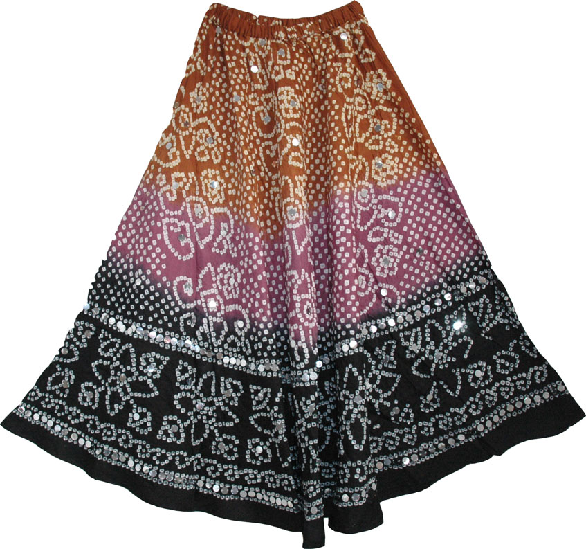 Ethnic Indian Long Dancing Skirt | Sequin-Skirts