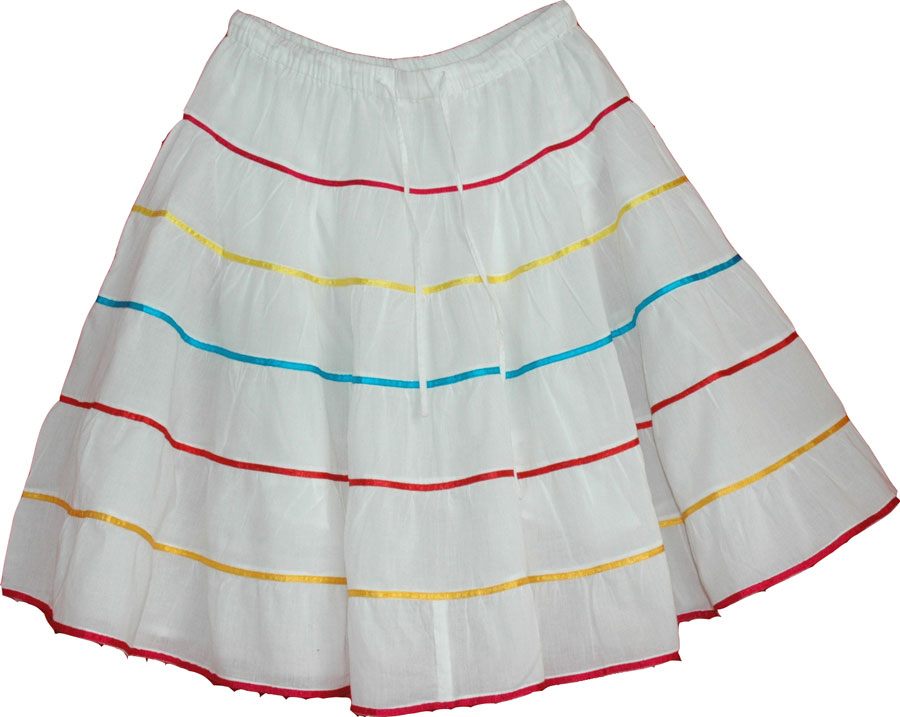 Short Skirt Cotton w/ Ribbon