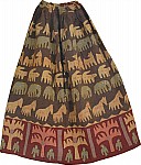 Tobacco Brown Bohemian Long Skirt