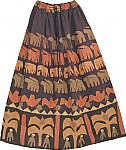 Applique Bohemian Long Skirt
