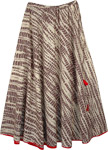 Moroccon Summer Brown Swirl Cotton Skirt [7207]