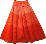 Cotton Flamingo Skirt w/ Sequins