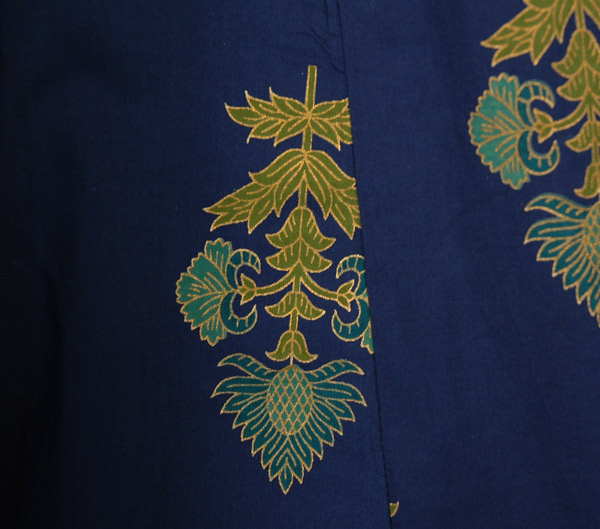 Royal Blue Full Flare Wide Leg Printed Palazzo Pants