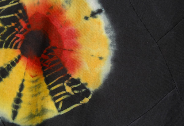 Solar Flares Black Hippie Tie Dye Wrap Around Skirt