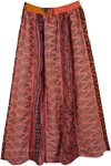 Chestnut Rose Vertical Patch Long Skirt