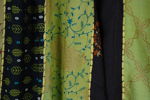 Green Goblin Patchwork Hippie Long Skirt