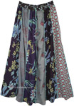 Boho Long Skirt in Assorted Prints Mixed Patchwork [7308]