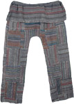 Cool Cotton Unisex Fisherman Pants in Grey Stripe