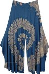 Wide Leg Palazzo Style Thai Pants in Blue [7379]