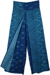 Summer Hippie Vacation Palazzo Pants in Teal Blue [7381]