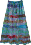 Speckled Tie Dye Raw Handloom Cotton Long Skirt