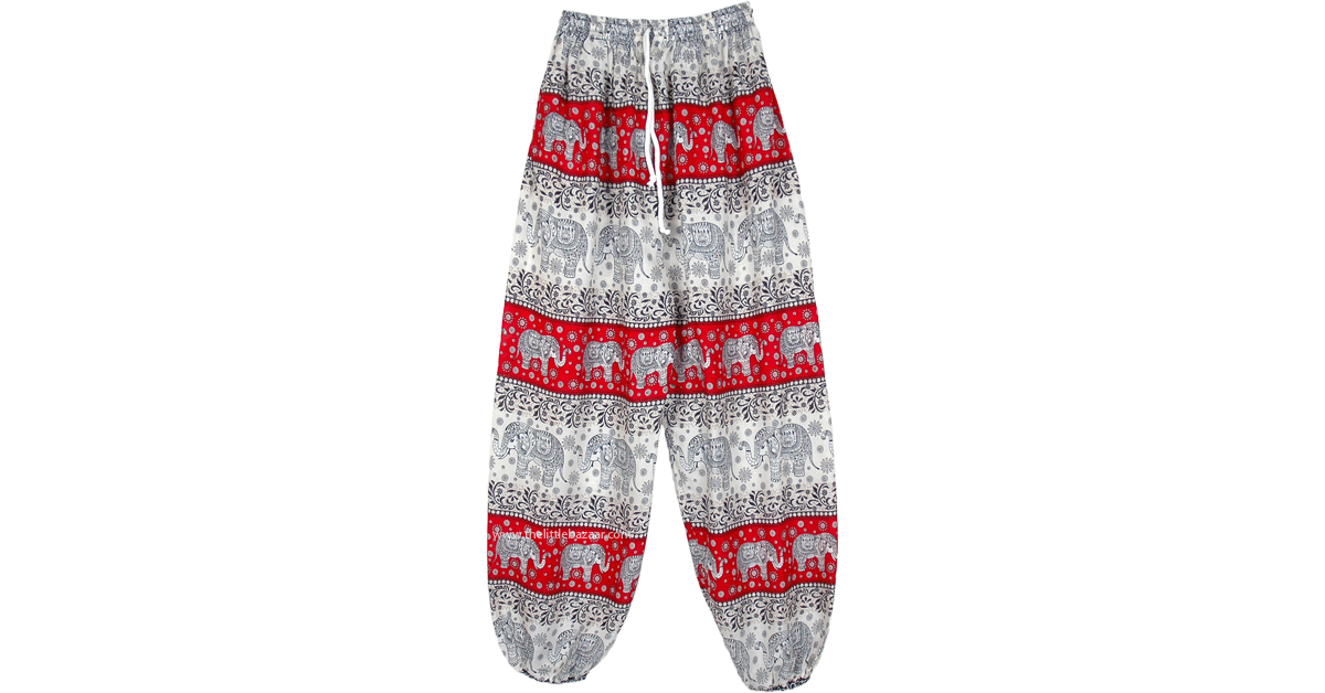 elephant print harem pants