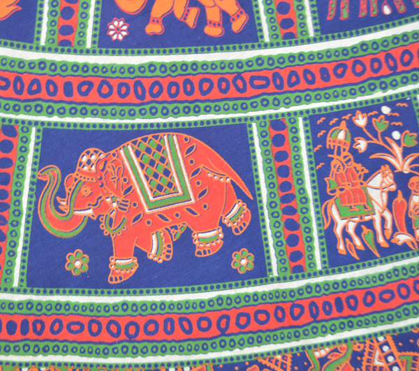 Ethnic Printed Animal Navy Cotton Wrapper