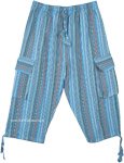 Royal Blue Full Flare Wide Leg Printed Palazzo Pants