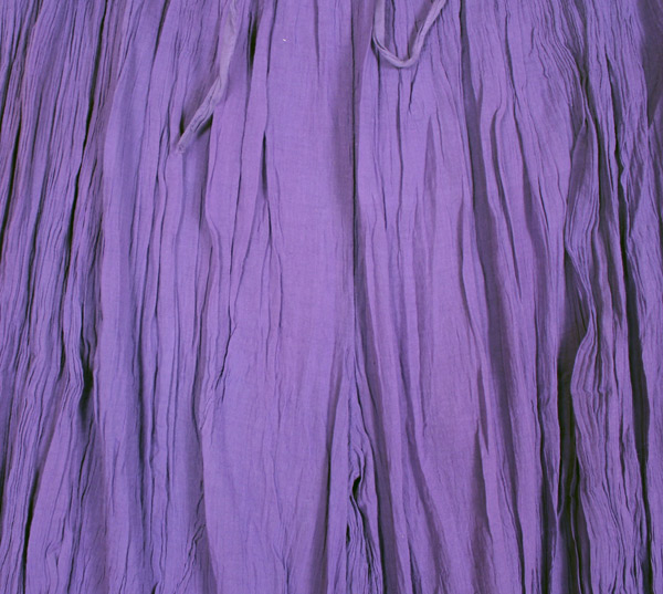 Eggplant Purple Crinkled Boho Cotton Harem Pants