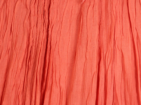 Bittersweet Orange Crinkled Cotton Harem Pants