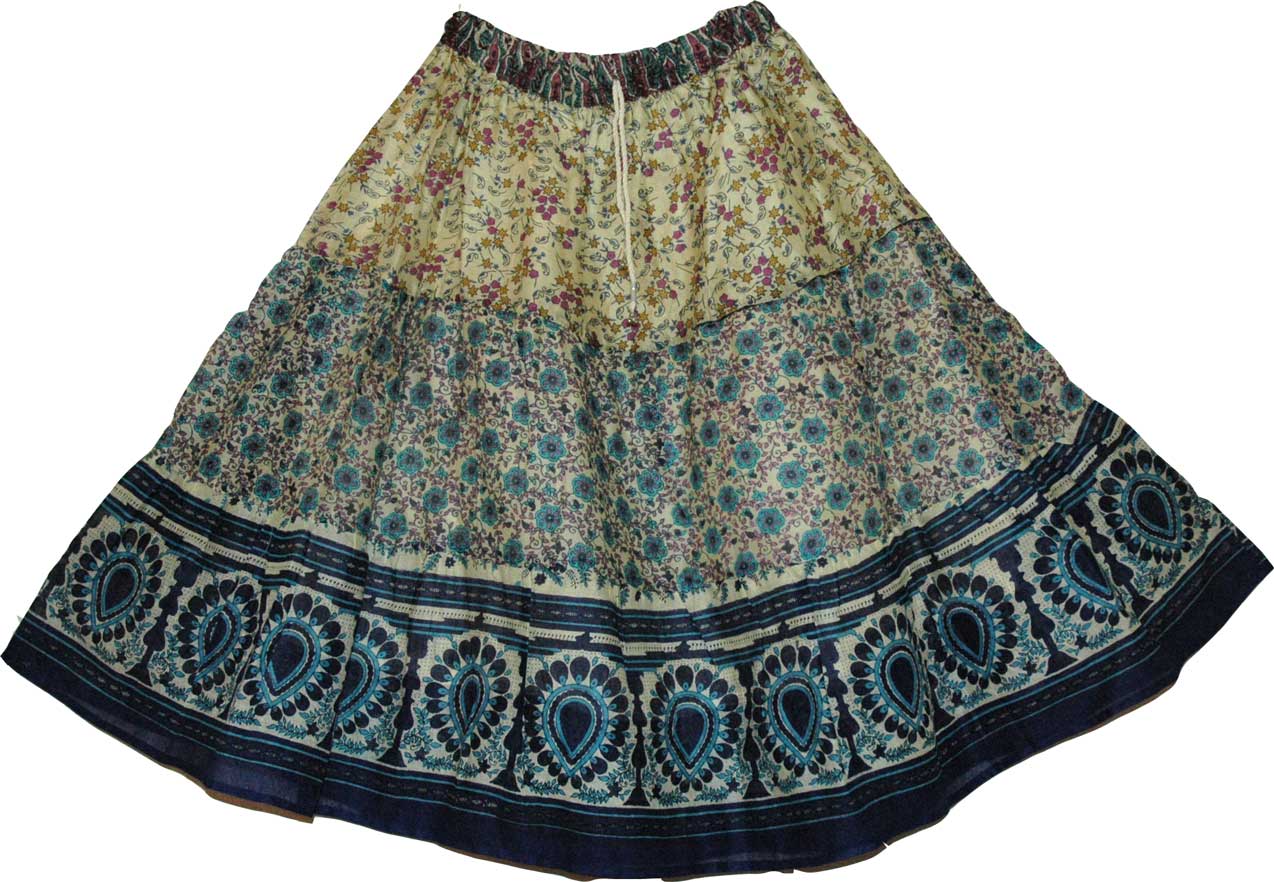 Printed Cotton Summer Short Skirt 