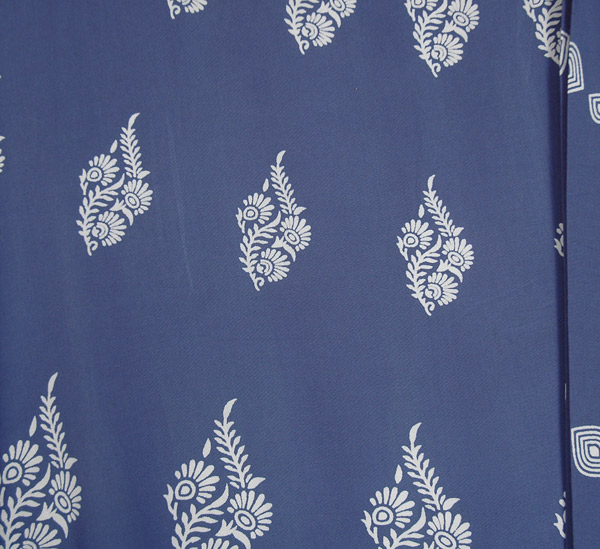Blue Bayoux Soft Rayon Printed Long Wrap Skirt