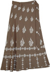 Fiery Festive Paisley Pattern Boho Long Skirt