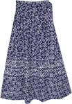 Starry Night Floral Bohemian Wrap Around Skirt