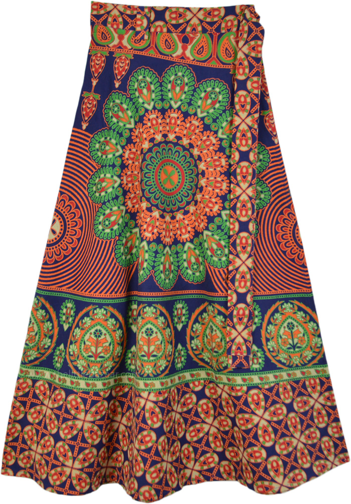 Gypsy Flower Celebration Skirt with Wrap Waist
