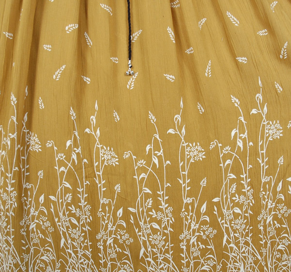 Sundance Floral Printed Rayon Crepe Maxi Long Skirt