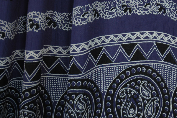 Jodhpur Blue Ethnic Printed Long Gypsy Skirt