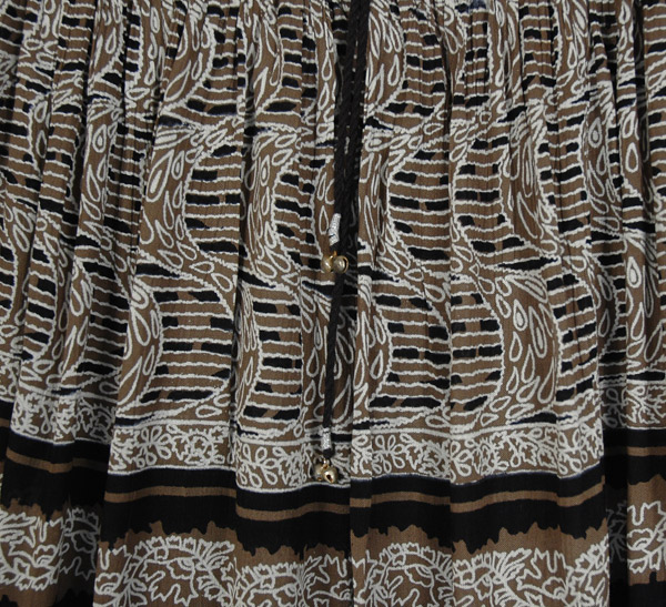 Muddy Brown Ethnic Printed Long Gypsy Skirt | Brown | Misses, Printed ...