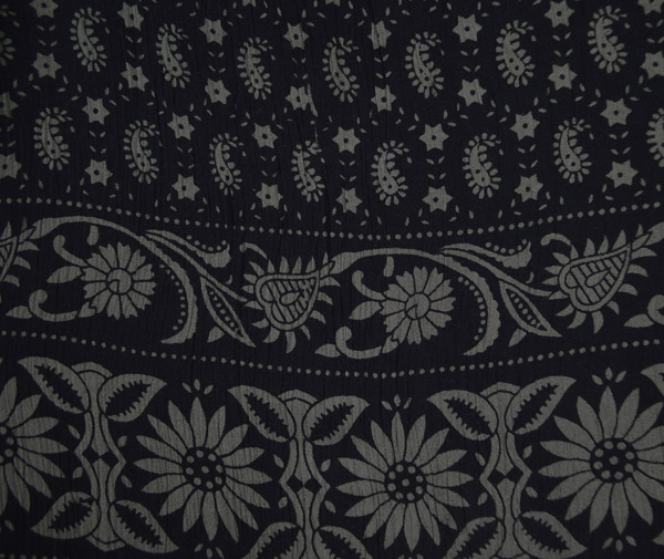 Muddy Grey Paisley Print Long Gypsy Skirt