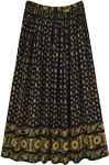 Gypsy Printed Floral Maxi Skirt [7737]