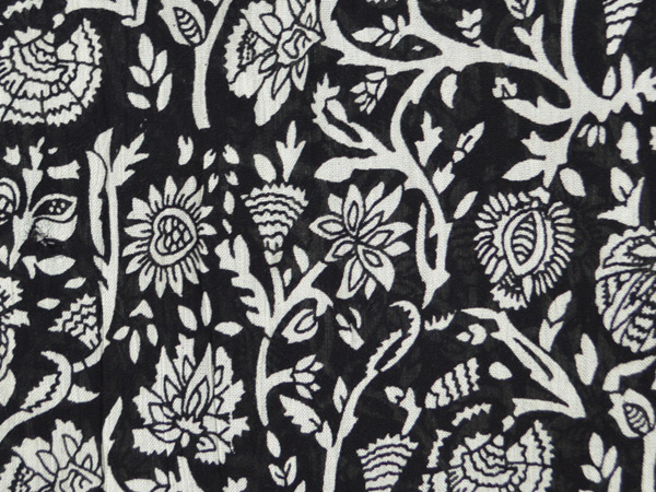 Plus Size Rayon Long Skirt with Floral and Elephant Print
