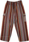 Unisex Boho Cargo Pants Thick Handloom Cotton Pants