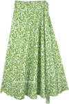 Jade Garden Long Wrap Around Cotton Skirt